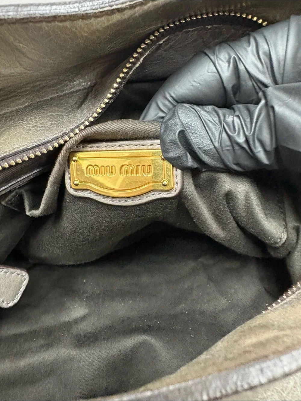Miu Miu miu leather